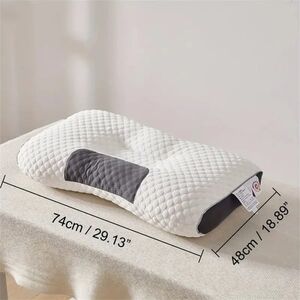 White and Gray Ergonomic Pillow